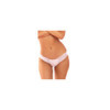 Tanga blanc ouvert en dentelle 